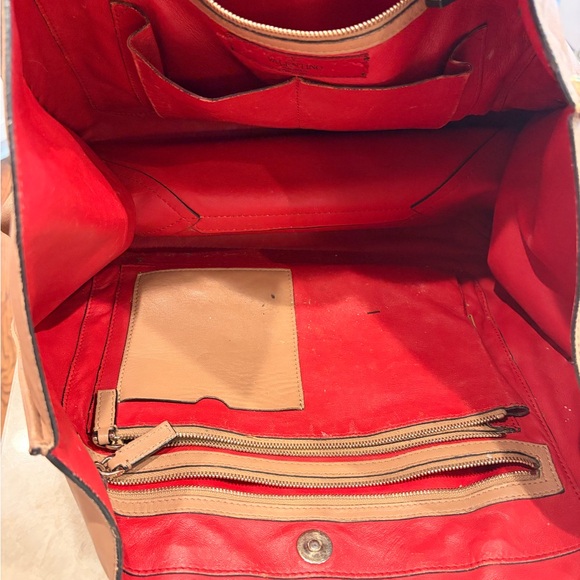 Authentic Valentino Rockstud Tan Leather Tote Bag - Picture 7 of 12